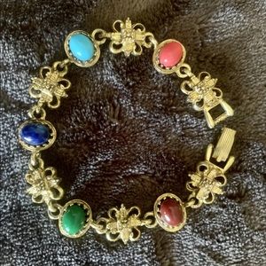 VTG Signed ART Cabochon Victorian Style